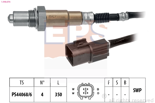 Sonda lambda, sensor de oxigênio depois de catalisador 96419955 Opel