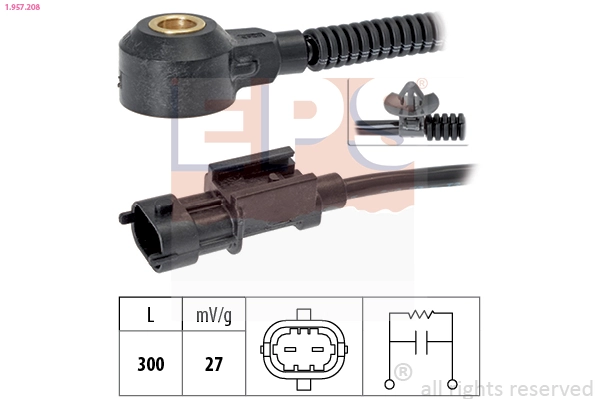  Sensor de detonação KIA Cerato I sedan (LD) (2004 - 2008) I