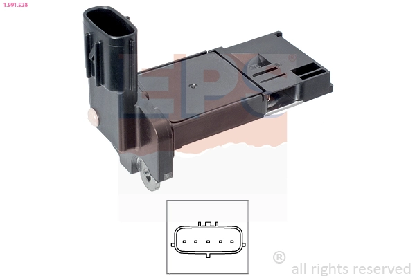 Sensor de fluxo (consumo) de ar, medidor de consumo M.A.F. - (Mass Airflow) 97697 NGK