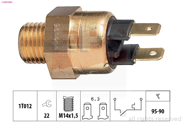 Sensor de temperatura do fluido de esfriamento (de ativação de ventilador do radiador) para BMW 5  E28