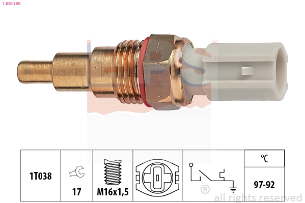 Sensor de temperatura do fluido de esfriamento (de ativação de ventilador do radiador) para Mazda 323 BG