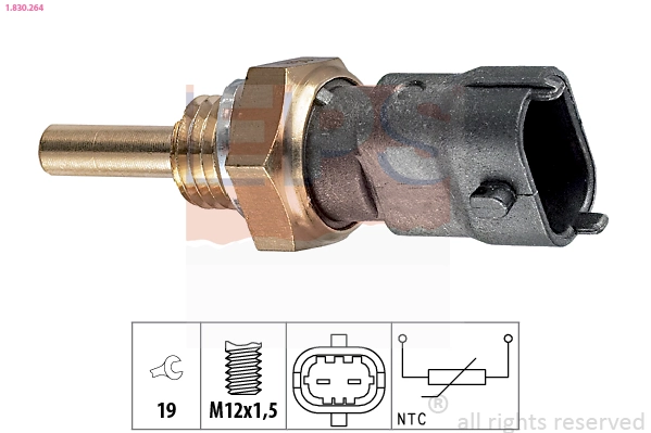 Compre 55203964 Chrysler Sensor de temperatura do fluido de esfriamento