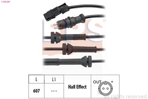 Sensor dianteiro de ABS Renault Laguna II BG0, BG1