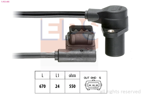 Sensor de posição (de revoluções) de cambota ERA Benelux 550227A preço, a partir de 38,98 USD