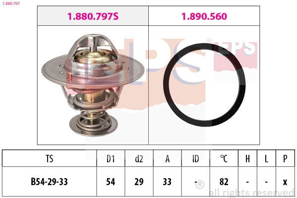 Termostato para Lancia Delta 831AB0