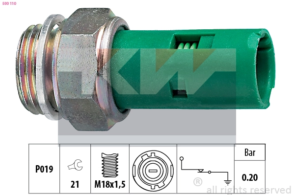  Sensor de pressão de óleo Renault 21 hatchback (B48) (1989 - 1994) 