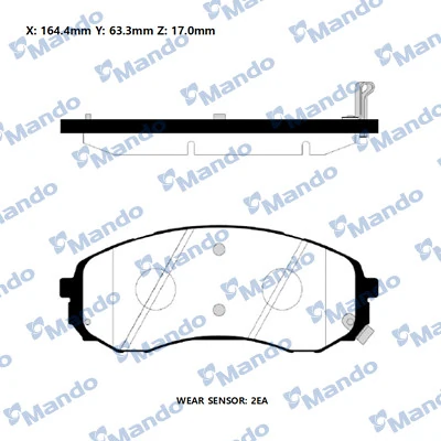 Compre Sapatas do freio dianteiras de disco Hyundai H-1 STAREX 