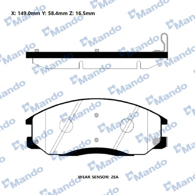 Sapatas do freio dianteiras de disco Hyundai H-1 STAREX Starex 