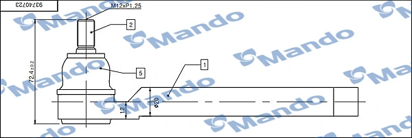 Compre P93740623 General Motors Ponta externa da barra de direção