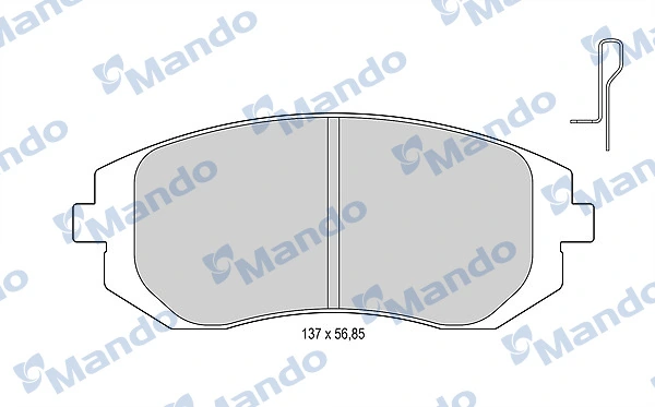Sapatas do freio dianteiras de disco Mando MPB01 preço, a partir de 30,90 USD