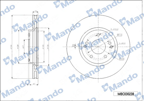 Disco do freio dianteiro SsangYong Korando C 