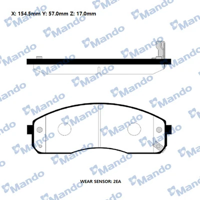 Sapatas do freio dianteiras de disco 0K72G3328Z Hyundai/Kia