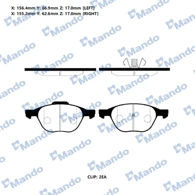 Compre Sapatas do freio dianteiras de disco Mazda 3 