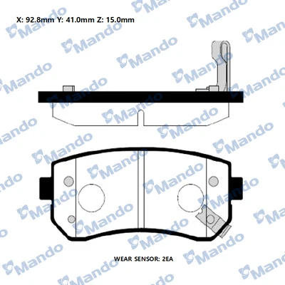  Sapatas do freio traseiras de disco Hyundai I20 I hatchback (PB) (2008 - 2012) I