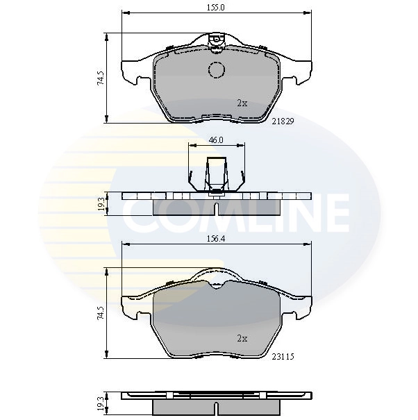 Sapatas do freio dianteiras de disco para Opel Vectra 38