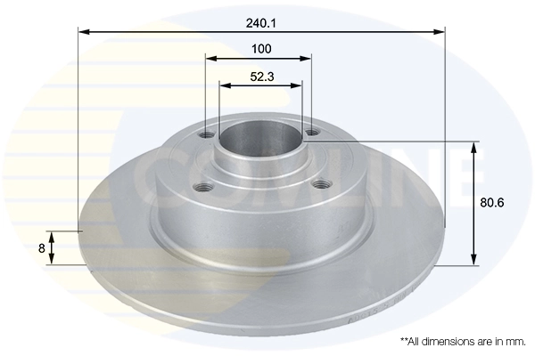 Disco do freio traseiro 08A14110 Brembo
