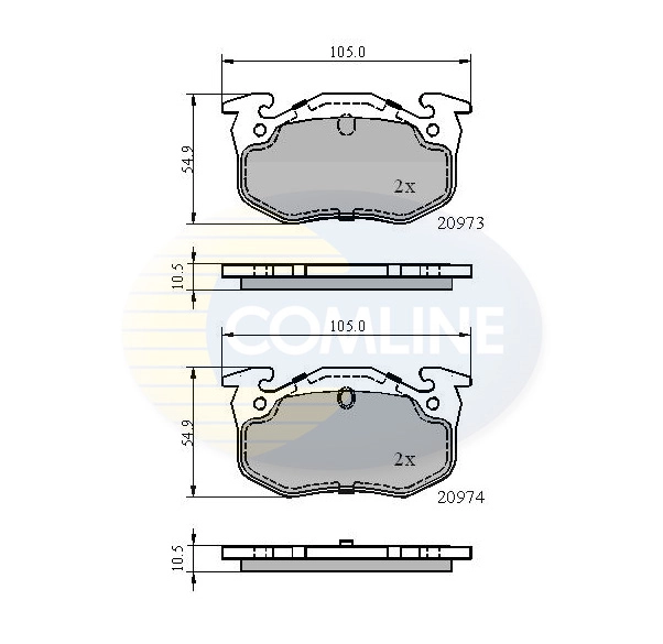 Sapatas do freio traseiras de disco para Renault 19 L53