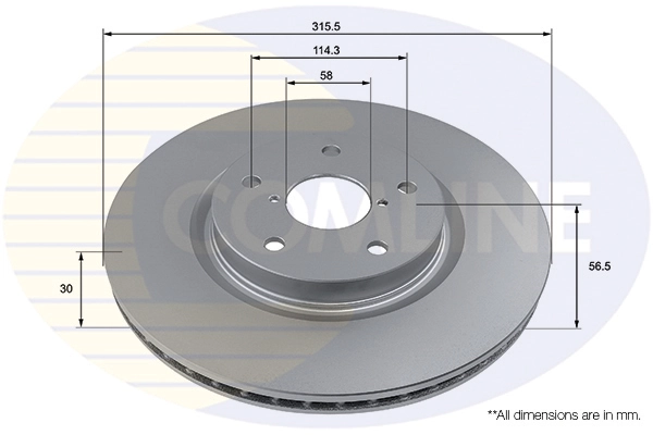  Disco do freio dianteiro Subaru Outback V carrinha (B15, BS) (2014 - 2019) V