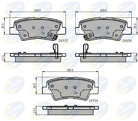 Sapatas do freio traseiras de disco para SsangYong Actyon 