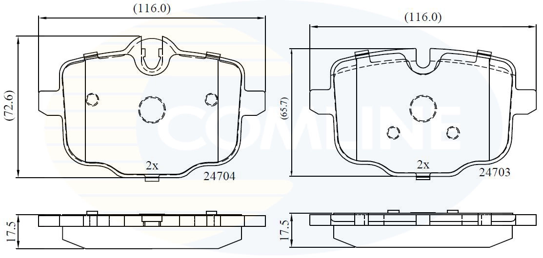 Sapatas do freio traseiras de disco para BMW X5 G05, F95