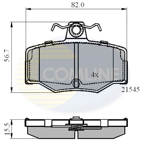 Sapatas do freio traseiras de disco para Nissan Almera N16