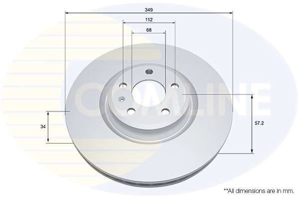 Disco do freio dianteiro para Audi Q7 4MB, 4MG, 4MQ