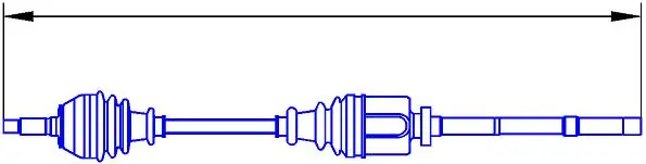 Semieixo (acionador) dianteiro direito Magneti Marelli TDS0227