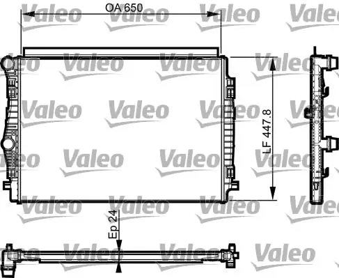 735559 VALEO Radiador de esfriamento de motor