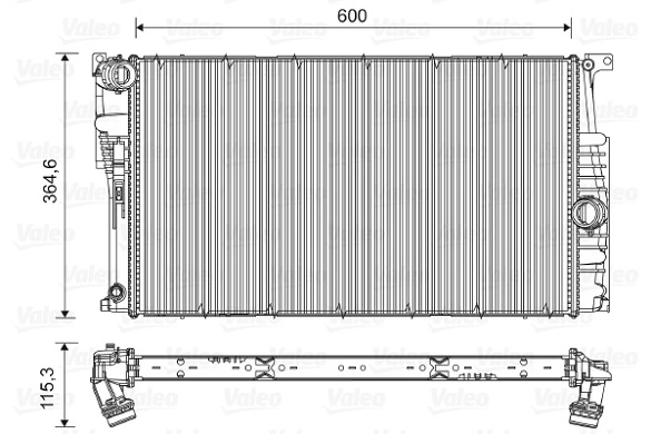 735453 VALEO Radiador de esfriamento de motor