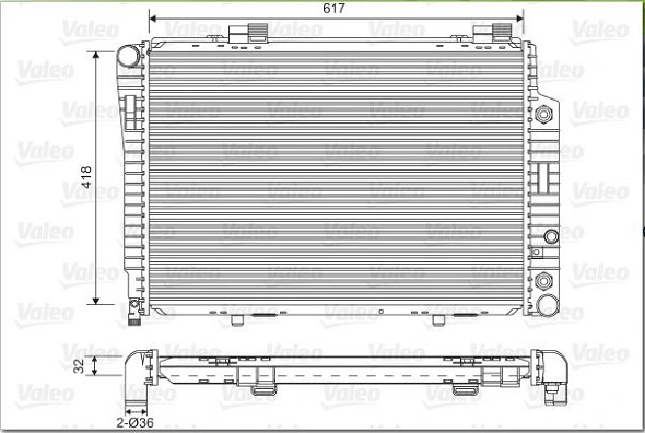 731805 VALEO Radiador de esfriamento de motor