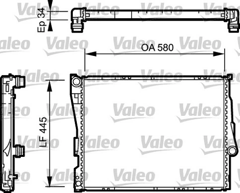 Radiador de esfriamento de motor BM857 Magneti Marelli
