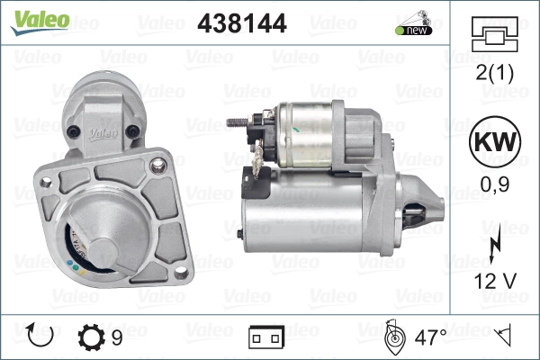 Motor de arranco 438144 VALEO