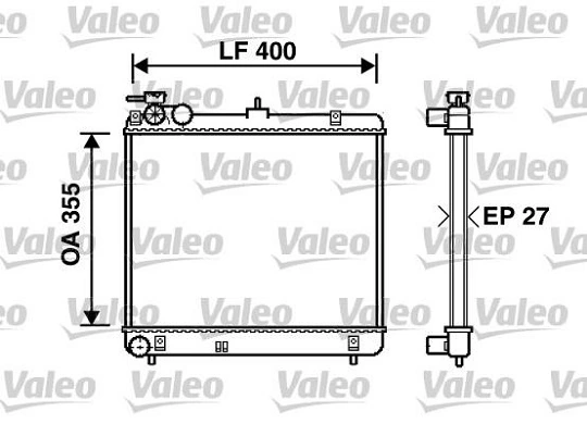  Radiador de esfriamento de motor Hyundai Atos hatchback (MX) (1998 - 2004) 