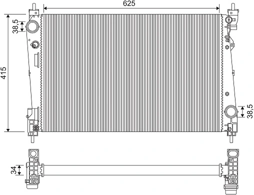 735041 VALEO Radiador de esfriamento de motor