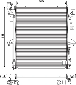 701585 VALEO Radiador de esfriamento de motor