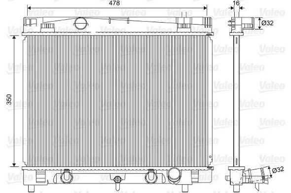 701568 VALEO Radiador de esfriamento de motor