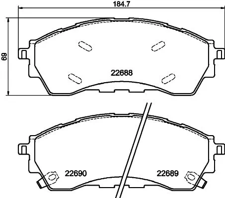 Compre 2229885 Ford Sapatas do freio traseiras de disco