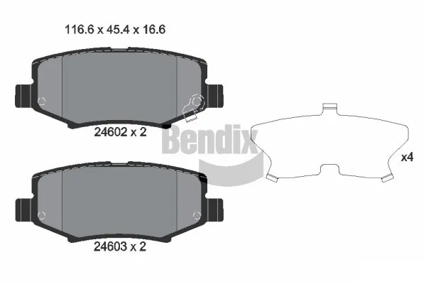 Sapatas do freio traseiras de disco para Jeep Wrangler JL