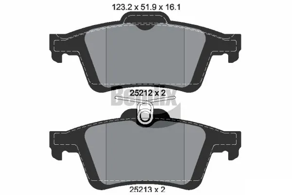 Sapatas do freio traseiras de disco para Renault Laguna KT0, KT1