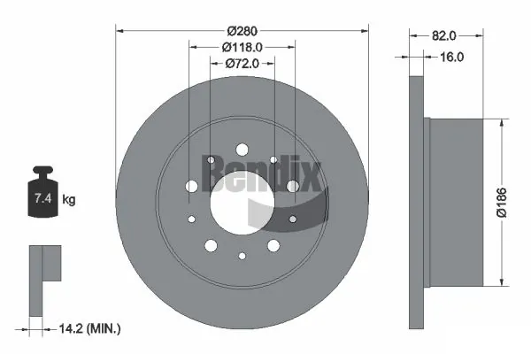 Disco do freio dianteiro Magneti Marelli MBD0137 preço, a partir de 60,89 USD