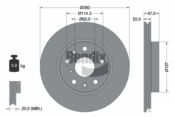 Disco do freio dianteiro para Suzuki Vitara LY