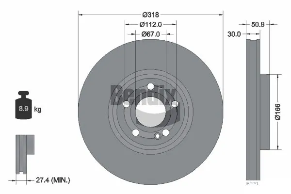 Disco do freio dianteiro Mercedes A2474210712 preço, a partir de 87,62 USD