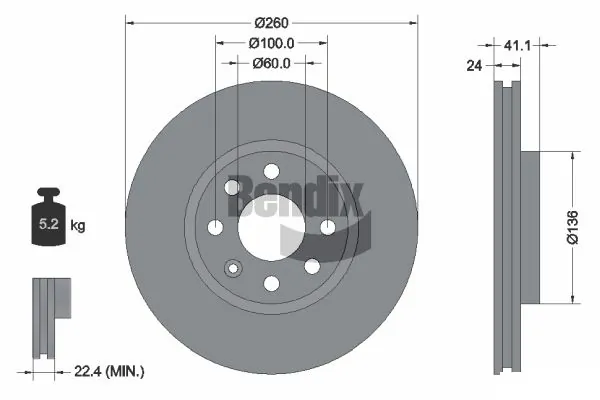 Disco do freio dianteiro para Mazda 323 
