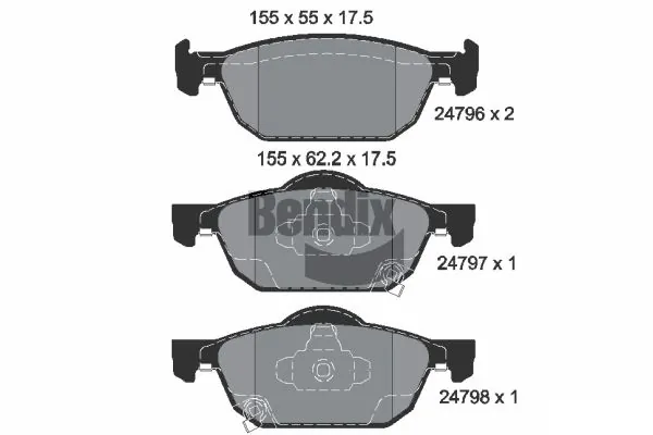 Sapatas do freio dianteiras de disco para Honda Accord CW