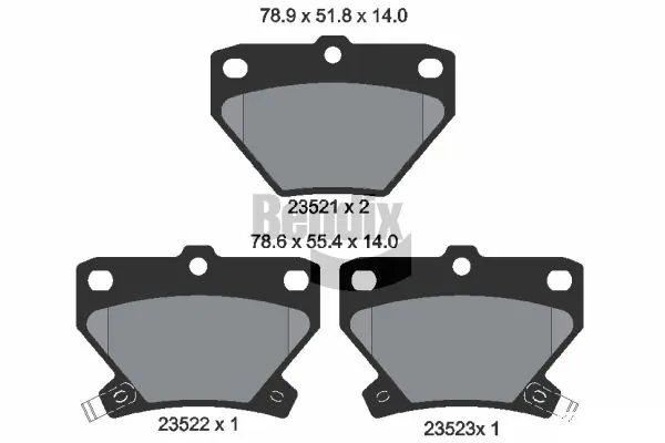 Sapatas do freio traseiras de disco para Toyota Prius NHW20