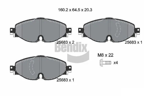 Sapatas do freio dianteiras de disco para Seat Leon 5F1