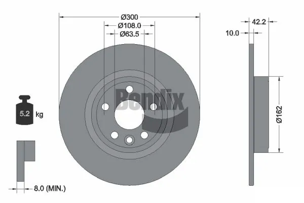 Disco do freio traseiro para Land Rover Range Rover L551