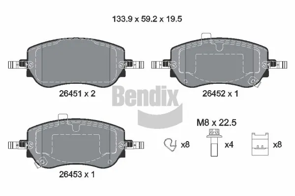 Sapatas do freio dianteiras de disco Fiat/Alfa/Lancia 77368941 preço, a partir de 63,05 USD
