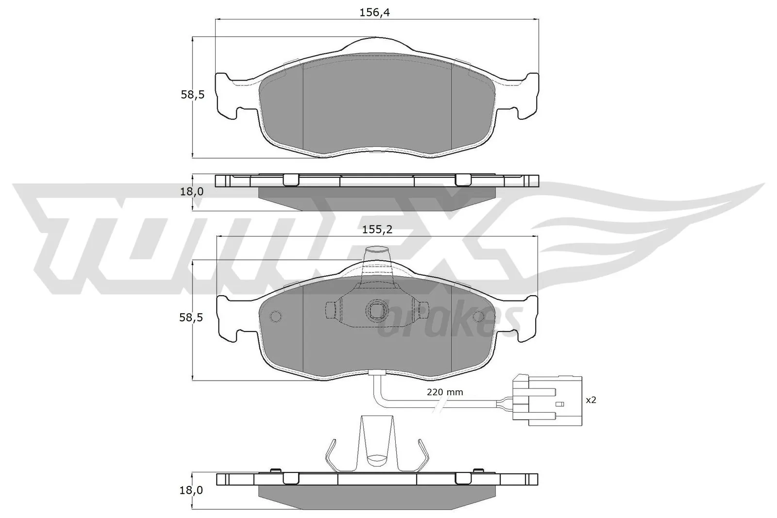 Sapatas do freio dianteiras de disco para Ford Mondeo II BFP