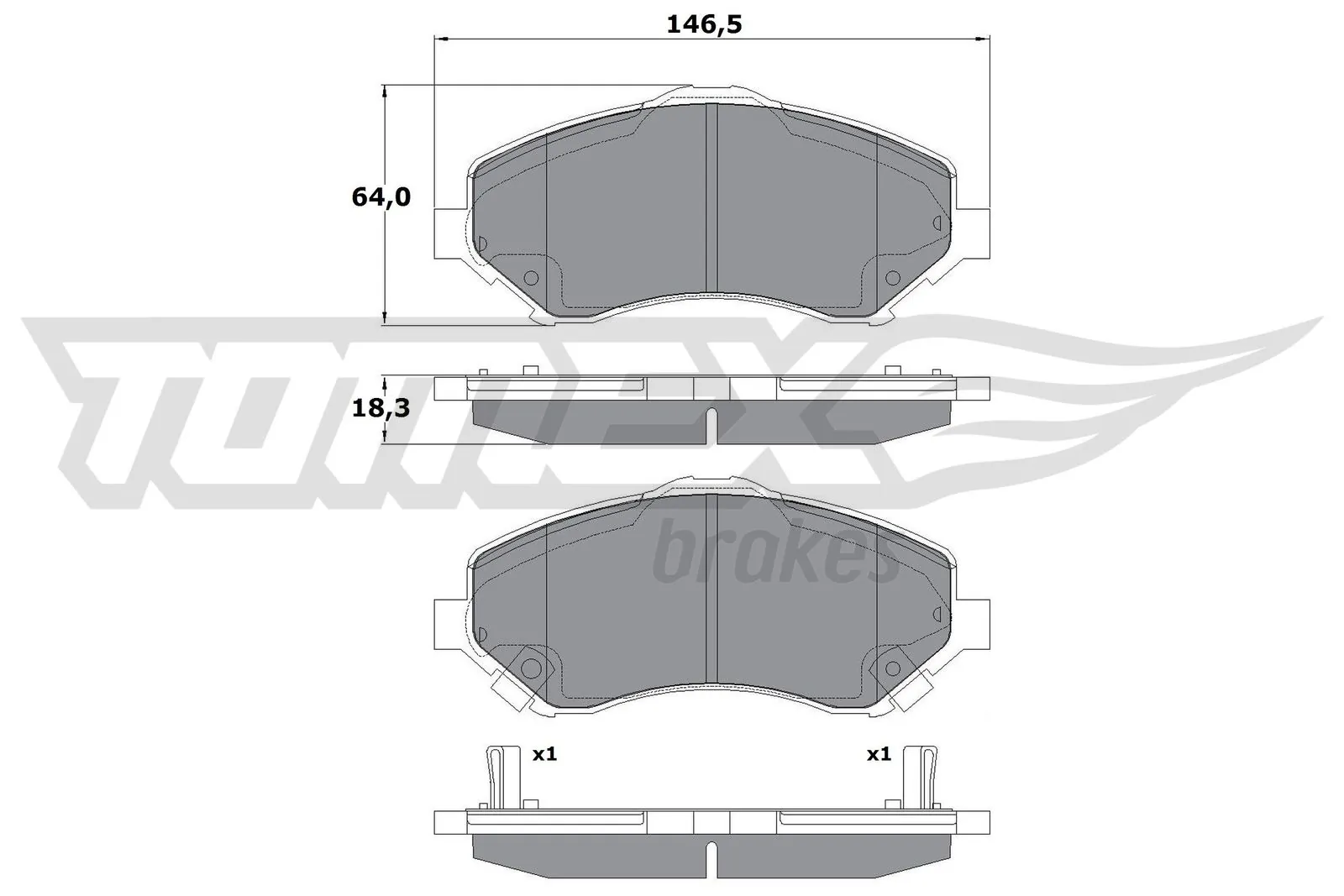 Sapatas do freio dianteiras de disco K68029263AA Fiat/Alfa/Lancia
